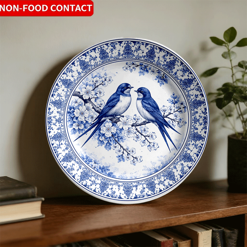 Home Cooking Recipes - Plato decorativo con floral chino iridiscente