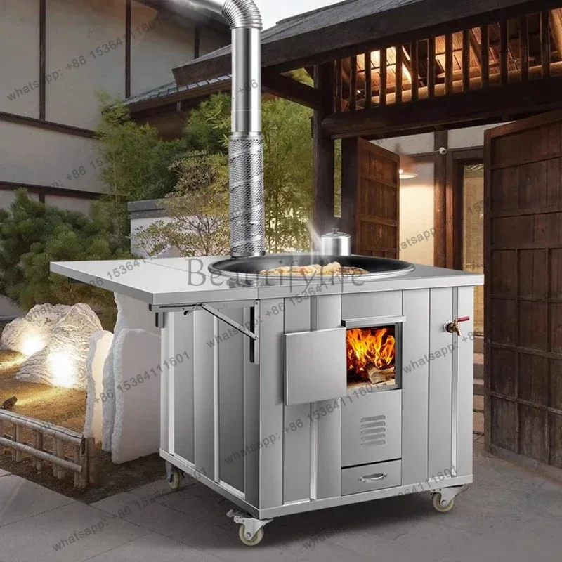 Estufas de leña de acero inoxi - Home Cooking Heater reseña y precio